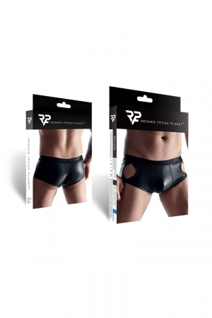 Shorty ouvert noir wetlook - Regnes – Image 2