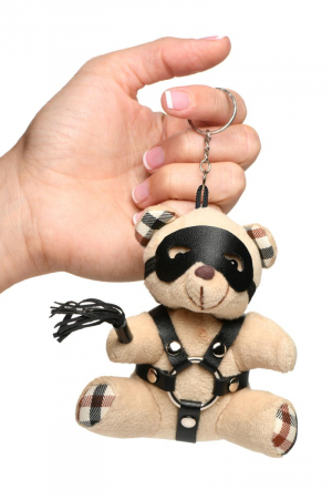 Porte-clés Teddy Bear BDSM avec martinet – Image 2