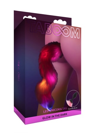 Plug anal Licorne avec queue lumineuse - Taboom – Image 2