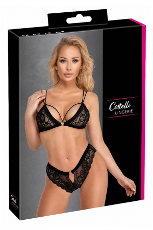Ensemble coquin noir 2 pièces - Cottelli Lingerie – Image 2