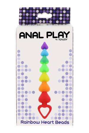 Stimulateur anal Rainbow Heart Beads - Toyjoy – Image 2