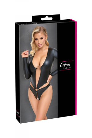 Body ouvert à manches longues - Cotelli Lingerie – Image 2