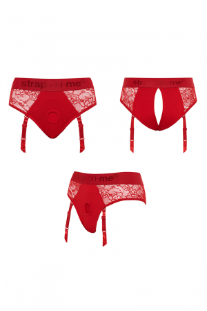 Harnais lingerie Diva (rouge) - Strap On Me – Image 2