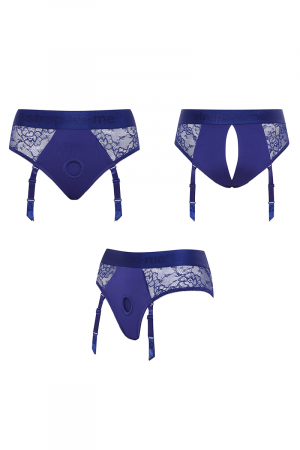 Harnais lingerie Diva (bleu) - Strap On Me – Image 2