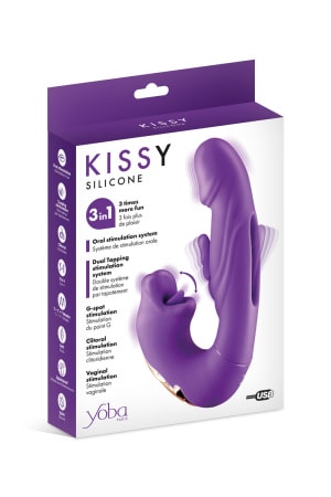 Vibromasseur rabbit 3-en-1 Kissy violet - Yoba – Image 2