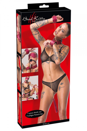 Ensemble 7 pièces Fetish SM rose - Bad Kitty – Image 2