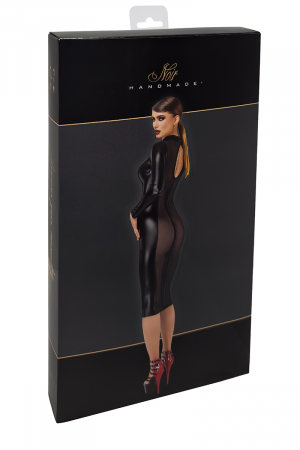 Robe fuseau Crystal F371 - Noir Handmade – Image 2