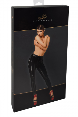 Pantalon skinny en vinyle Dominae F380 - Noir Handmade – Image 2