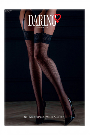 Bas résille Net Stockings with Lace Top - Daring Intimates – Image 2