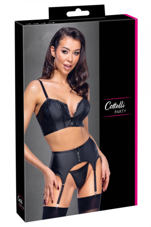 Ensemble lingerie 3 pièces avec porte-jarretelles - Cottelli PARTY – Image 2