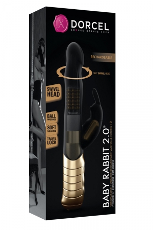 Vibro rechargeable Baby Rabbit noir 2.0 - Dorcel – Image 2