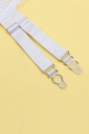 Porte-jarretelles et string Blanc - Litolu Lingerie – Image 2