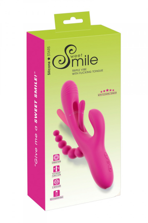 Triple vibro avec langue oscillante - Sweet Smile – Image 2