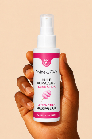 Huile de massage BIO barbe à papa - Divinextases – Image 3