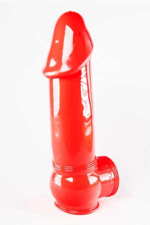 Gaine de pénis semi-réaliste rouge 19x4