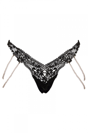 String Rio avec chaines de perles - Cottelli LINGERIE